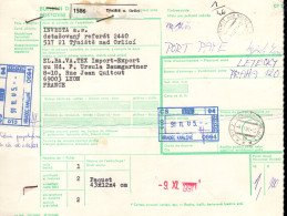 Cecoslovacchia (1991) - Bollettino Pacchi Per La Francia - Brieven En Documenten