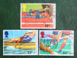 Commonwealth Games Sport (Mi 1076-1077 1080) 1986 Used Gebruikt Oblitere ENGLAND GRANDE-BRETAGNE GB GREAT BRITAIN - Gebraucht