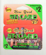 Sti Newyork Sti Card 2 $ Prepaid Calling Card  Used - Collections