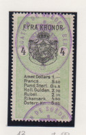 Zweden Fiskale Zegel Cat; J.Barefoot  Consular 13 - Revenue Stamps