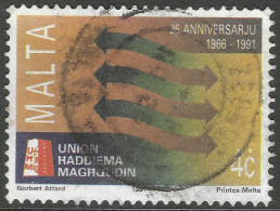 Malta. 1991 25th Anniv Of Union Haddiema Maghqudin. 10c Used. SG 897. M3037 - Malta