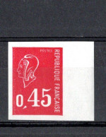 Marianne Bequet - 1971 - Esai De Couleur - 45c N°1663 Rouge Non Dentelée - - 1971-1976 Marianne De Béquet