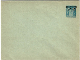 CTN89/DV-  ENVELOPPE SAGE 15c SURCH. TAXE REDUITE- PAIRE AVEC DATE 027 ET SANS DATE SURCHARGES HAUTE ET BASSE - Standard Covers & Stamped On Demand (before 1995)