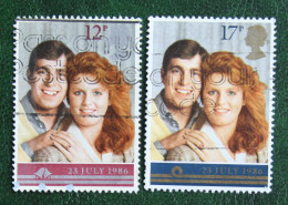 Andrew And Sarah Ferguson Mi 1081-1082 1986 Used Gebruikt Oblitere ENGLAND GRANDE-BRETAGNE GB GREAT BRITAIN - Used Stamps