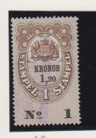 Zweden Fiskale Zegel Cat; J.Barefoot  Fondstaempel(Bill Of Exchange) 12 - Revenue Stamps