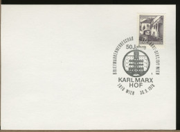 AUSTRIA OSTERREICH  -  1978   KARL MARX HOF - Covers & Documents