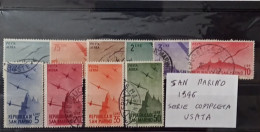 1946 San Marino, Serie Completa-Francobolli Usati 10 Valori - Gebruikt