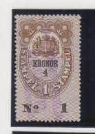 Zweden Fiskale Zegel Cat; J.Barefoot  Fondstaempel(Bill Of Exchange) 16 - Revenue Stamps