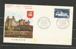 FDC VANNES TP N° 1333 PREMIER JOUR 24/03/1962  COTE 5 EUROS. - 1960-1969