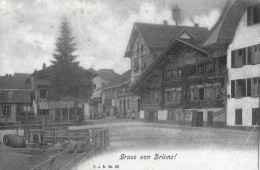 GRUSS VON BRIENZ ► Alter Dorfplatz Mit Restaurant Und Biergarten Anno 1906 - Brienz