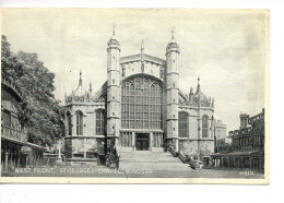 WINDSOR West Front St Georges Chapel / CARTE-PHOTO GLACEE Format CPA N° H8414 Silveresque, Valentines / NEUVE // RARE - Windsor