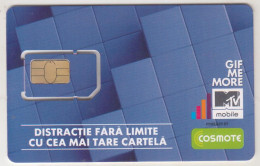 ROMANIA - Gif Me More MTv Mobile, Cosmote GSM Card, Mint - Rumania