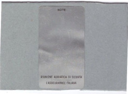 CALENDARIETTO In Alluminio - RIUNIONE ADRIATICA DI SICURTA' 1952 - Petit Format : 1941-60