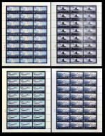 INDIA 2011 PRESIDENT'S FLEET REVIEW MUMBAI  INDIAN NEVY WARSHIPS SET OF 4 FULL SHEETS MS MNH - Unused Stamps