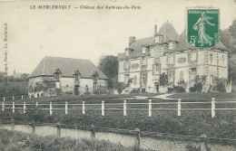 LE MERLERAULT : Château Des Authieux Du Puits – Edit. Angot - Voyagée Cpa Dos Divisé, Circulée, Année (?) - Le Merlerault