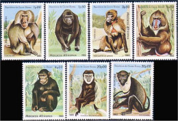 406 Guinée Bissau Singes Gorille Chimpanzé African Apes Monkeys Gorilla Chimpanzee MNH ** Neuf SC (GBI-2b) - Scimmie