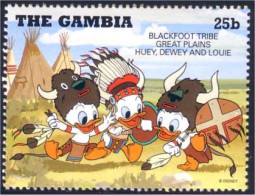 404 Gambia Disney Children Playing Indians MNH ** Neuf SC (GAM-21a) - Gambie (1965-...)