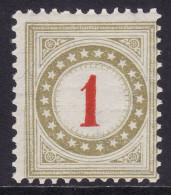 Schweiz: Portomarke SBK-Nr. 23CK (Rahmen Hellgrünlicholiv, Wasserzeichen Kreuz Stehend, 1910) Postfrisch ** - Postage Due