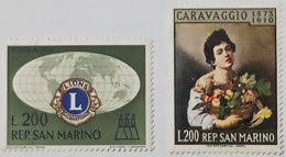 1960 San Marino, P.A. LION'S CLUB+serie Caravaggio-MNH ** - Unused Stamps