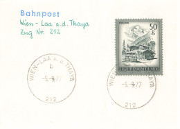 Bahnpost (R.P.O./T.P.O) Wien-Laa An Der Thaya [Ausschnitt] (AD3086) - Lettres & Documents