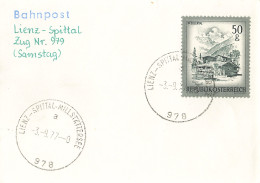 Bahnpost (R.P.O./T.P.O) Lienz-Spittal-Millstättersee [Ausschnitt] (AD3087) - Cartas & Documentos