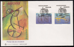 Andorra Española 256/57 1997 Museo De Andorra SPD Sobre Primer Día - Autres & Non Classés