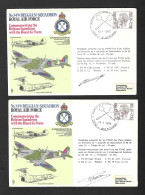 Belgium 1975 No 349 Squadron RAF Signed FDC With Card Inserts - Briefe U. Dokumente