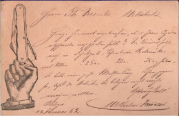 ! 1882 Firmenpostkarte Aus Solingen Ohligs, Taschenmesser, Nach Wittstock - Lettres & Documents