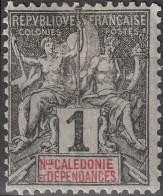 NOUVELLE-CALEDONIE Poste  41 * MH Type Groupe 1892 [ColCla] - Neufs