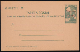 Cabo Juby Enteros Postales 1 1934 Tipos De Marruecos Habilitados - Cape Juby