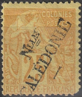 NOUVELLE-CALEDONIE Poste  28 (*) MHNG Type Alphée-Dubois 1892 (CV 50 €) [ColCla] - Neufs