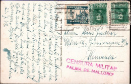 !  Postcard From Palma De Mallorca, Spain, 1938, Zensur, Censor, Censure, Spanien - Brieven En Documenten