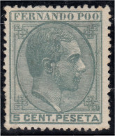 Fernando Poo 2 1879  Alfonso XII MNH - Fernando Po