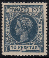 Fernando Poo 151 1905 Alfonso XIII MH - Fernando Po