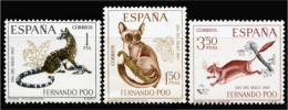 Fernando Poo 259/61 Día Del Sello Fauna MNH - Fernando Poo