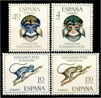 Fernando Poo 251/54 1966 Día Del Sello Fauna (mono) MNH - Fernando Poo