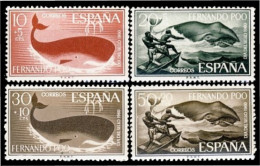 Fernando Poo 192/95  1960 Dia Del Sello Fauna Marina MNH - Fernando Po