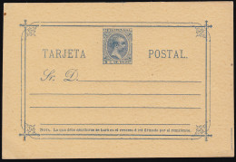 Filipinas Philippines Entero Postal 10 1896 AlfonsoXIII - Filippine