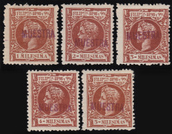 Filipinas Philippines 131/35 M 1898 Alfonso XIII MH - Philipines