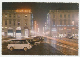 D8046] TORINO PIAZZA SAN CARLO Notturna FIAT 600 MULTIPLA Cartolina Non Viaggiata - Piazze