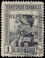Guinea Española 227 1931 Alfonso XIII Sobrecargados Reública Española Usado - Guinea Española