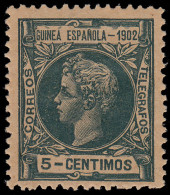 Guinea Española 1 1902 Alfonso XIII MH - Guinée Espagnole