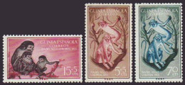 Guinea Española 355/57 1955 Día Del Sello Fauna MNH - Guinea Espagnole