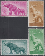 Guinea Española 369/72 1957 Día Del Sello Fauna MNH - Guinea Española