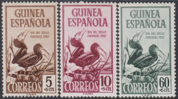 Guinea Española 318/20  1952 Día De Sello Fauna MNH - Spanish Guinea