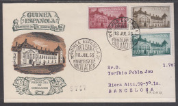 Guinea Española 347/49 1955 Tratado De  El Pardo Palacio De El Pardo SPD Sobre - Guinea Spagnola