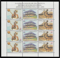 Guinea Ecuatorial 357/59 2005 Minihojita Artistas Y Escritores Por La Paz MNH - Otros & Sin Clasificación