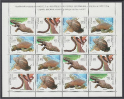 Guinea Ecuatorial 244/47 1998 Minihojita Fauna Autóctona MNH - Altri & Non Classificati