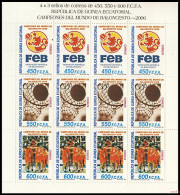 Guinea Ecuatorial 378/80 2006 Minihojita Baloncesto Basket 2006 FEB MNH - Otros & Sin Clasificación