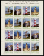 Guinea Ecuatorial 318/21 2003 Minihojita Faros Lighthouse MNH - Other & Unclassified